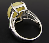 Кольцо с мексиканским опалом и цаворитами гранатами Серебро 925