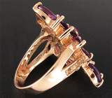 Кольцо из коллекции "Mia" со звездчатым и желтыми сапфирами, аметистами и цирконами Серебро 925