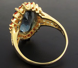 Кольцо из коллекции "Mia" с топазом, корнелианами и перидотами Серебро 925