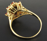 Кольцо из коллекции "Mia" с империал топазом и корнелианами Серебро 925