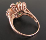 Кольцо из коллекции "Mia" с сапфиром, турмалинами и перидотами Серебро 925