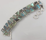 Браслет с лабрадоритами Серебро 925