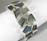 Браслет с лабрадоритами Серебро 925