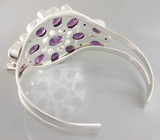 Браслет с аметистами и дымчатыми топазами Серебро 925