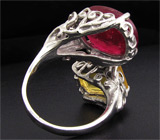 Кольцо с мексиканским опалом и сапфиром Серебро 925