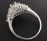 Кольцо с апатитом и танзанитами Серебро 925