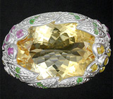 Перстень с цитрином Серебро 925