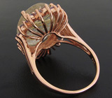 Кольцо из коллекции "Mia" с рутиловым кварцем и танзанитами Серебро 925