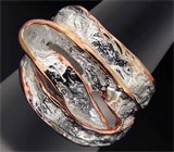Кольцо из текстурного серебра Серебро 925