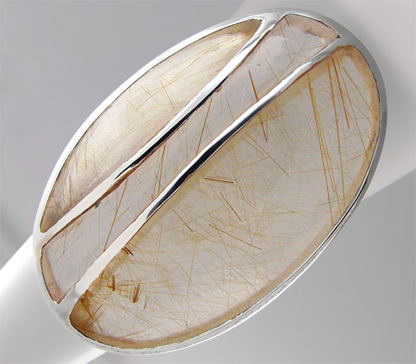 Кольцо из коллекции "Ocean Dreams" с рутиловым кварцем