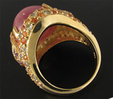 Кольцо из коллекции "Mia" с разноцветными сапфирами, аметистами и желтыми бриллиантами Серебро 925