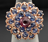 Кольцо из коллекции "Mia" с кабошонами сапфиров Серебро 925