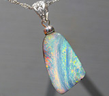 Австралийский болдер опал 7,69 карат на шнуре Серебро 925