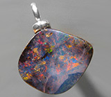 Австралийский болдер опал 4,76 карат на цепочке Серебро 925