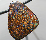 Крупный австралийский болдер опал 67,86 карат на шнуре 