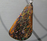 Австралийский болдер опал 43,02 карат на шнуре Серебро 925