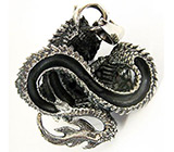 Подвеска «Дракон» с ониксом Серебро 925