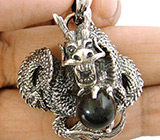 Подвеска «Дракон» с ониксом Серебро 925