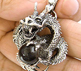 Подвеска «Дракон» с ониксом Серебро 925