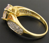 Кольцо из коллекции "Mia" с морганитом, золотистыми сапфирами и бесцветными топазами Серебро 925