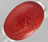 Кольцо с кораллом Серебро 925