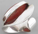 Кольцо с кораллом Серебро 925