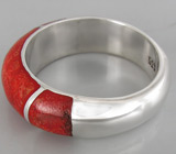 Кольцо с кораллами Серебро 925