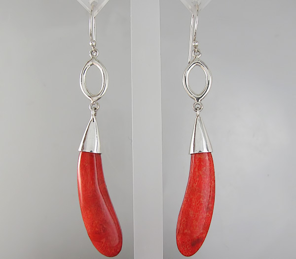 Серьги с кораллами
