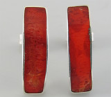 Серьги с кораллами Серебро 925