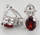 Серьги из коллекции "Sunshine" с гранатами Серебро 925