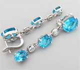 Серьги из коллекции "Sunshine" с топазами Серебро 925