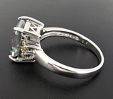 Изящное кольцо с мистическим топазом и желтыми бриллиантами Серебро 925