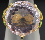 Кольцо из коллекции "Mia" с розовым аметистом и цаворитами Серебро 925