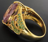 Кольцо из коллекции "Mia" с розовым аметистом и цаворитами Серебро 925