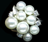 Замечательное кольцо с жемчугом Серебро 925