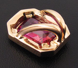 Кулон с пурпурным сапфиром и бриллиантами Золото