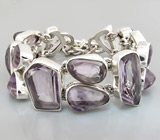 Браслет с аметистами Серебро 925