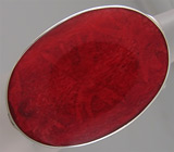 Кольцо с ярко-красным кораллом Серебро 925