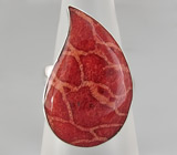 Кольцо с кораллом Серебро 925