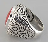 Кольцо с кораллом Серебро 925