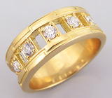 Изящные обручальные кольца с бриллиантами Золото