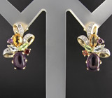 Серьги из коллекции "Mia" с самоцветами Серебро 925
