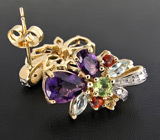 Серьги из коллекции "Mia" с самоцветами Серебро 925