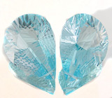 Пара топазов эффектной огранки 46 карат 