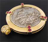 Артефакт! Тетрадрахма государства Селевкидов в уникальной золотой оправе Золото