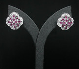 Серьги с рубинами Серебро 925