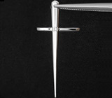 Кулон "Крест" с бриллиантом Серебро 925