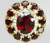 Великолепное кольцо из коллекции "Mia" с гранатами Серебро 925