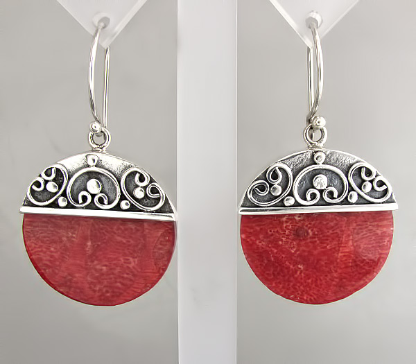 Серьги с кораллами