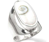 Кольцо "Колыбель" с раковиной SHIVA Серебро 925